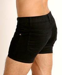 Corduroy 5-Pocket Shorts (Black)