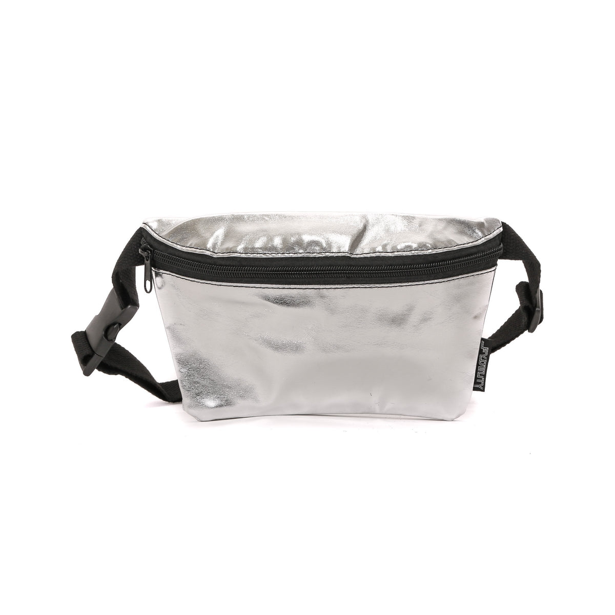 Metallic Silver Ultra-Slim Fanny Pack - Main Image