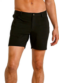 Stretch Knit Shorts (5" inseam) (Black)