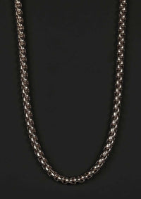 4mm Stainless Steel Round Box Chain Necklace