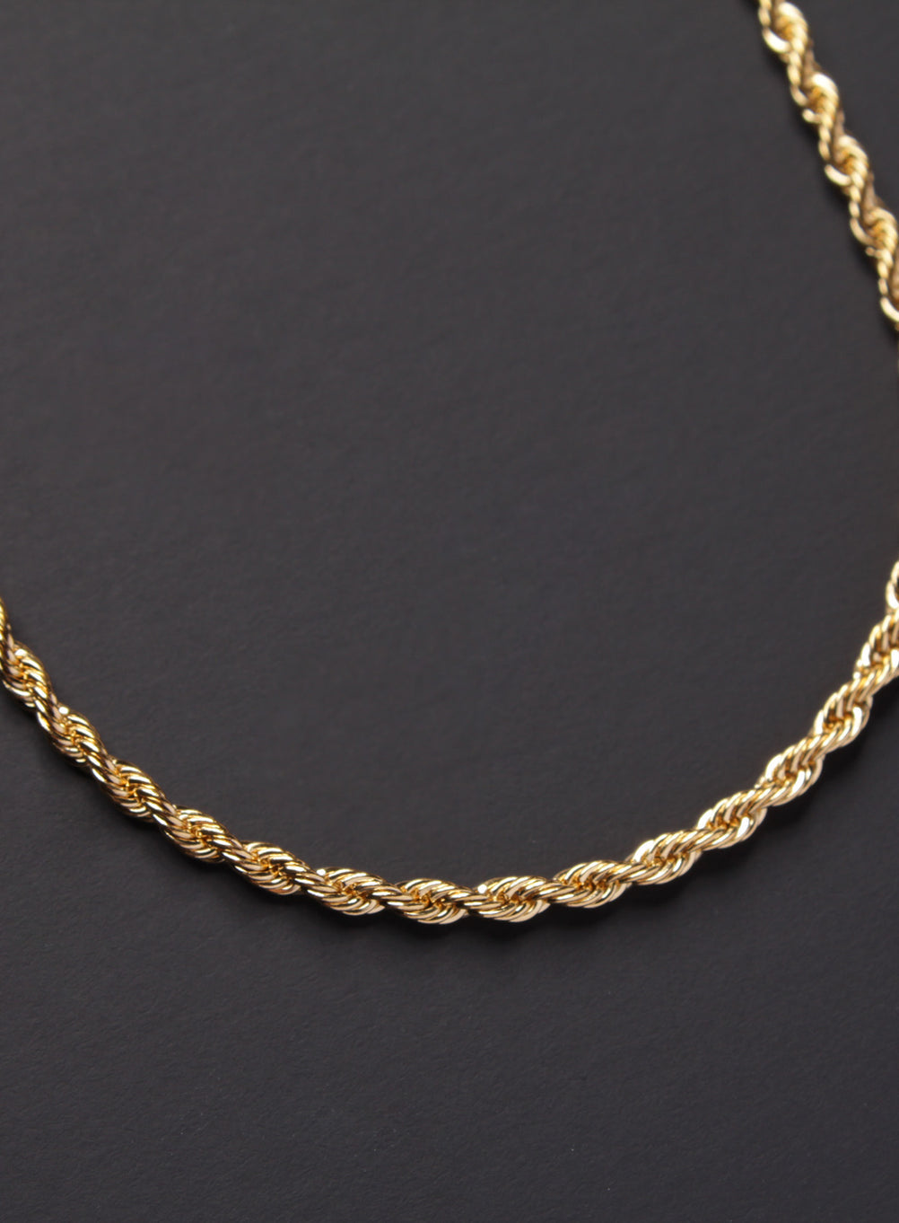 Gold Rope Chain Necklace