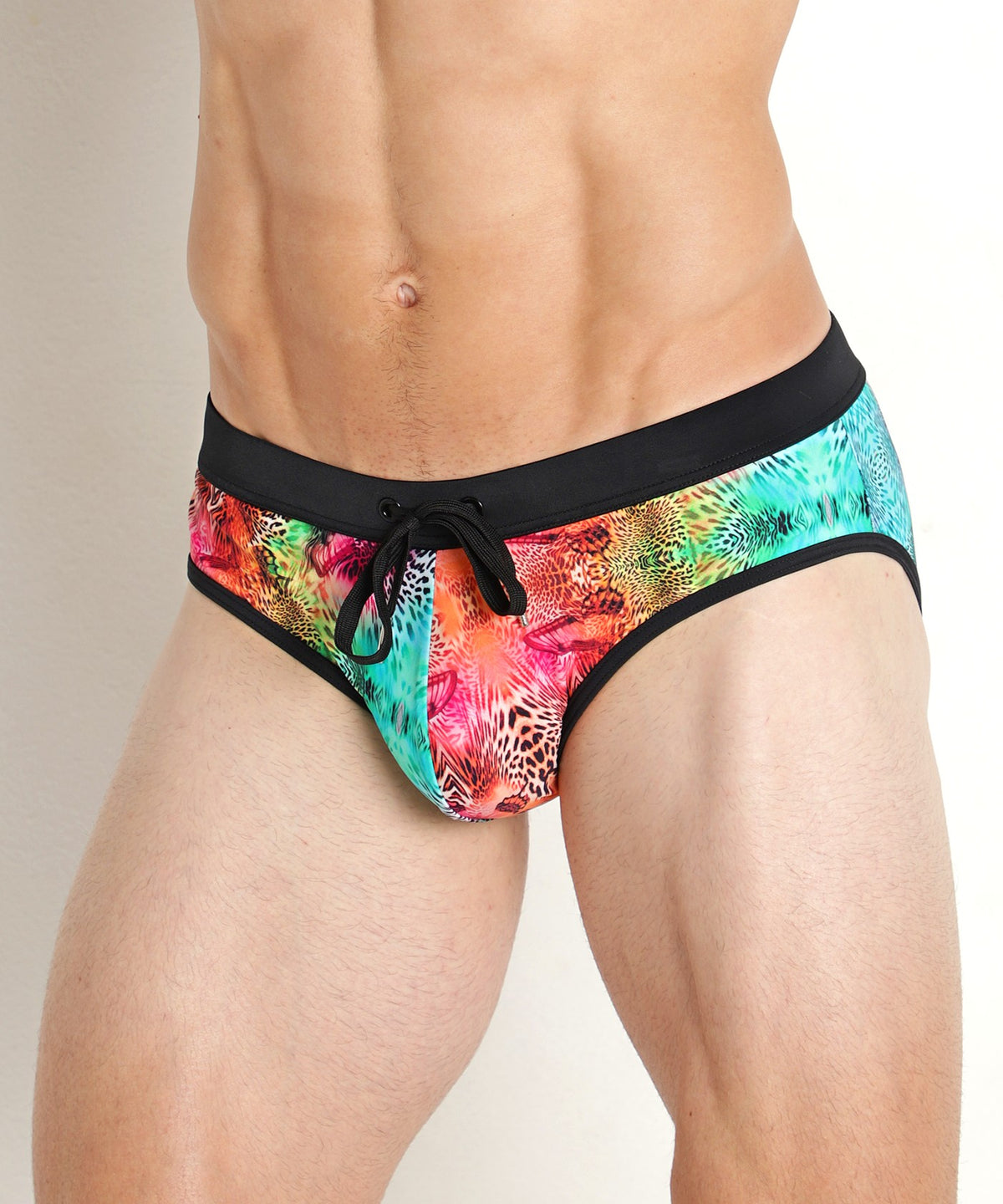 Freestyle Swim Brief w/Removable Cup (Teal Butterflies)