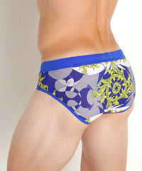 Freestyle Swim Brief w/Removable Cup (Cobalt Baroque)