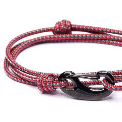 Red + Green Tactical Cord Bracelet