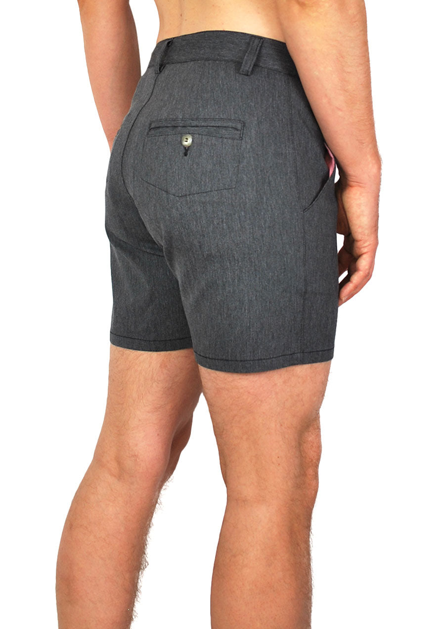 Trouser Cut Shorts 4" Inseam (Millennium Grey Twill)